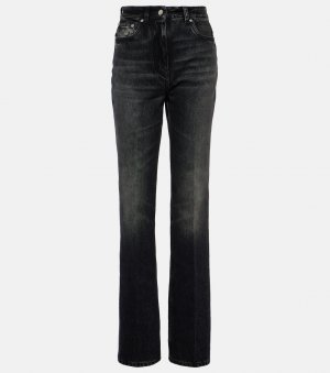 Расклешенные джинсы с высокой посадкой, черный Ferragamo