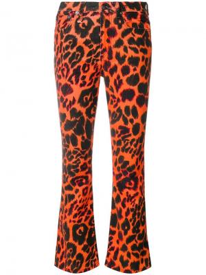 Расклешенные леопардовые джинсы R13