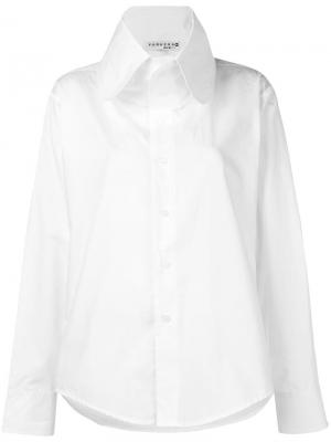 Рубашка с воротником в стиле оверсайз Vaquera. Цвет: белый