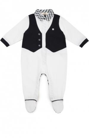 Пижама с декоративной жилеткой Armani Junior. Цвет: белый
