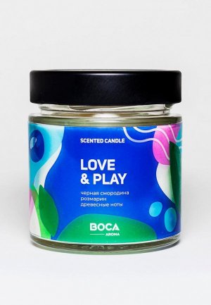 Свеча ароматическая Boca Aroma LOVE&PLAY. Цвет: голубой