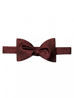 Шелковый галстук-бабочка с цветочным принтом , красный Eton