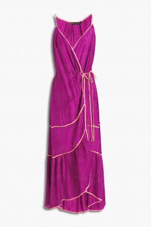 Платье миди Louise с запахом и сборками в горошек , пурпурный Vix Paula Hermanny