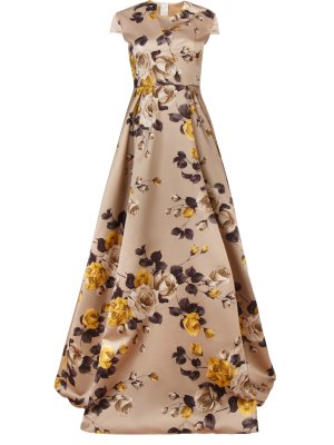Платье с цветочным принтом ROCHAS