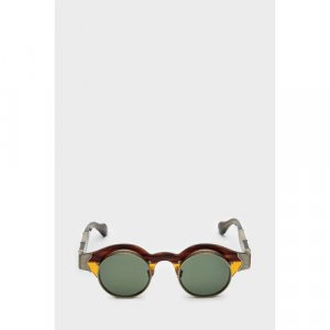 Солнцезащитные очки , круглые, оправа: металл Matsuda. Цвет: коричневый