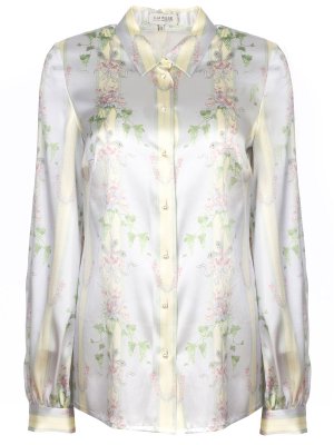 Блуза шелковая с принтом A LA RUSSE