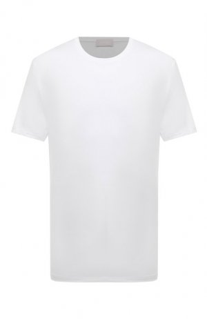 Хлопковая футболка Hanro. Цвет: белый