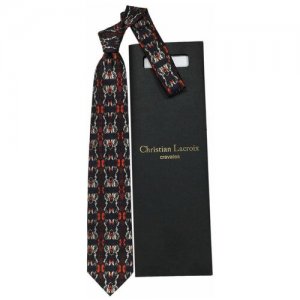 Эффектный итальянский галстук 837474 Christian Lacroix. Цвет: черный