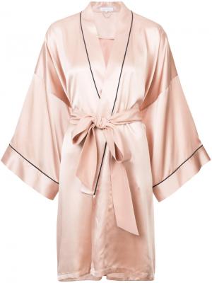 Короткий жакет Mimi в пижамном стиле Olivia Von Halle. Цвет: розовый и фиолетовый