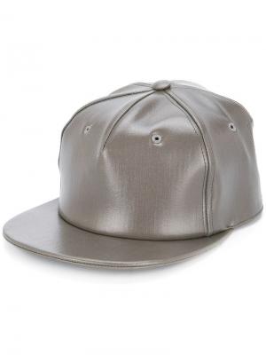 Блестящая кепка Rick Owens DRKSHDW. Цвет: коричневый