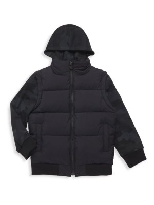 Камуфляжная куртка-трансформер с турникетом для маленьких мальчиков и , цвет Black Camo Appaman