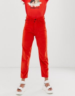 Бархатные джинсы прямого кроя Tara-Оранжевый Fiorucci