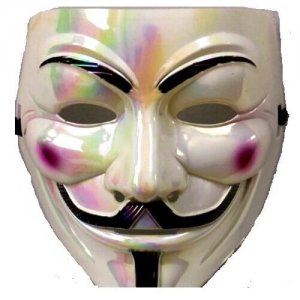 Карнавальная маска Гай Фокс (Анонимус), металлик СмеХторг. Цвет: серый