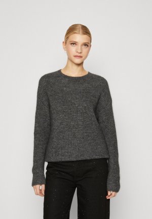Вязаный свитер SLFSINE O NECK , цвет medium grey melange Selected Femme
