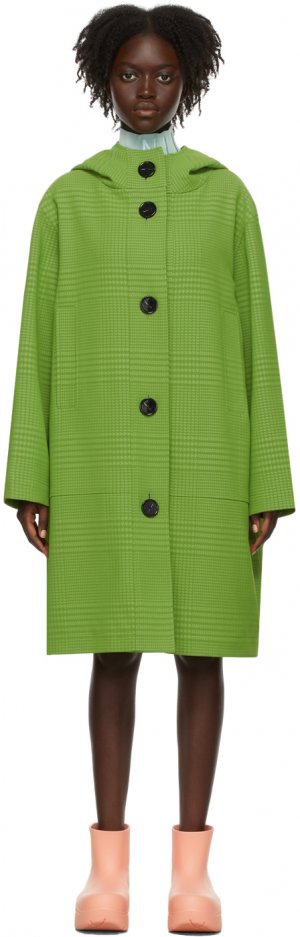 Green Check Hooded Coat Nina Ricci. Цвет: m5170 green