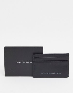 Кожаный кошелек для карт -Черный French Connection