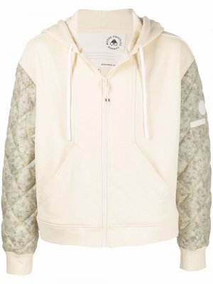 Quilted-sleeve hooded jacket Moose Knuckles. Цвет: бежевый