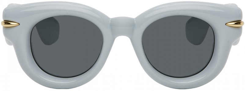Синие круглые завышенные солнцезащитные очки Loewe