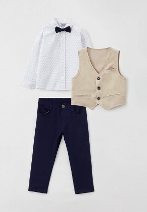 Рубашка, жилет и брюки MiLi. Цвет: разноцветный