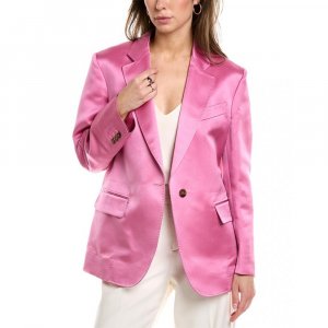 Шелковый пиджак на одной пуговице Ferragamo розовый Salvatore