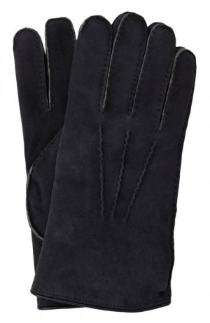 Кожаные перчатки Moorer. Цвет: синий