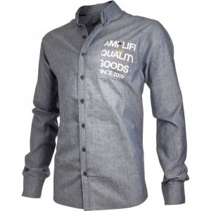 Рубашка с длинным рукавом Quality Goods Since 2009, серый Amplifi
