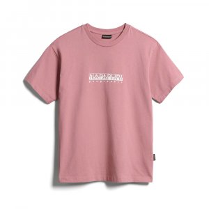 Женская футболка S-Box Napapijri. Цвет: розовый