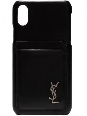 Чехол для iPhone X Saint Laurent. Цвет: черный