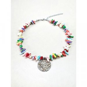 Чокер на шею Mandala из коралла, ожерелье, бусы, украшение с подвеской ручной работы ENJOY. Цвет: микс