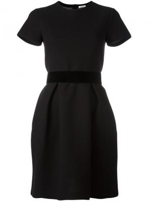 Расклешенное платье с короткими рукавами P.A.R.O.S.H.. Цвет: чёрный
