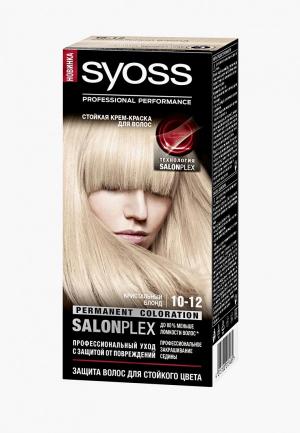 Краска для волос Syoss Color 10-12 Кристальный блонд 115 мл. Цвет: белый