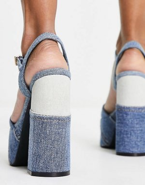 Джинсовые сандалии на платформе Girl Friend Jeffrey Campbell