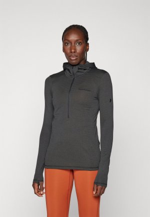 Флисовый пуловер LIGHT HOODED , цвет black Peak Performance