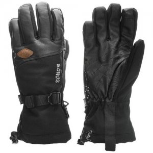 Перчатки сноубордические, горнолыжные мужские - classic black, размер S/M Bonus Gloves. Цвет: черный