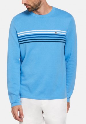 Вязаный свитер CHEST STRIPE , цвет azure blue Original Penguin