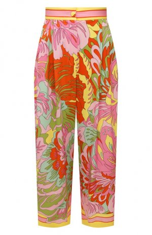Шелковые брюки Dolce & Gabbana. Цвет: разноцветный