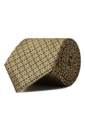 Шелковый галстук Canali. Цвет: золотой