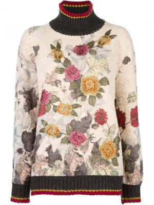 Floral embroidered sweater Antonio Marras. Цвет: белый
