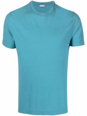 Round neck T-shirt Zanone. Цвет: синий