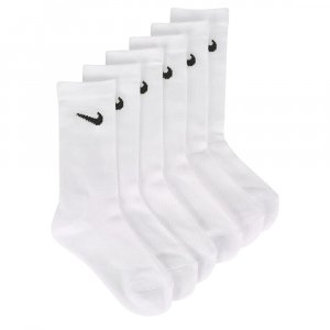Набор из 6 детских молодежных носков с мягкой подкладкой размера X , белый Nike