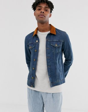 Синяя джинсовая куртка с воротником Brooklyn Supply Co-Синий Co.