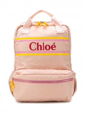 Дутый рюкзак Chloé Kids. Цвет: розовый