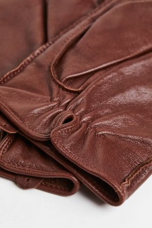 Кожаные перчатки , коричневый H&M