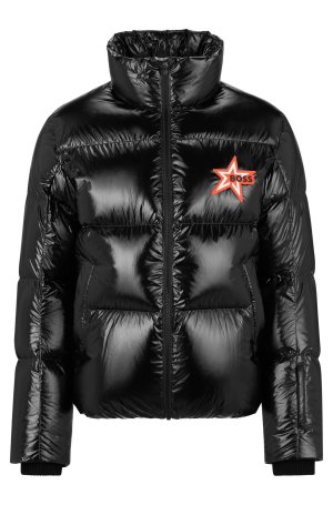 Лыжная куртка Boss X Perfect Moment с капсульным логотипом, черный