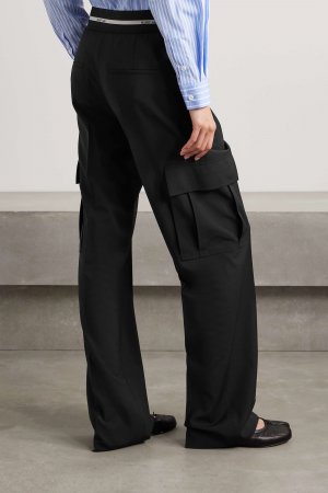 Широкие брюки из джерси, черный Helmut Lang