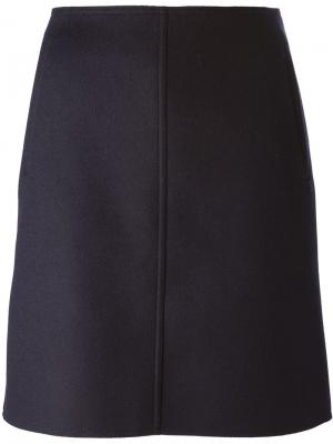 Короткая А-образная юбка Tomas Maier. Цвет: синий