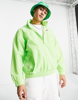 Ветровка лаймового цвета с короткой молнией Heritage Essentials-Зеленый цвет Nike