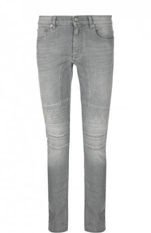 Зауженные джинсы с потертостями Belstaff. Цвет: светло-серый