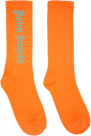 Оранжевые носки с логотипом Palm Angels