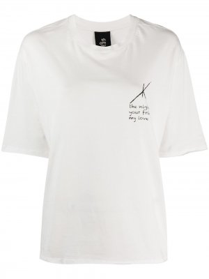 Slogan oversized T-shirt Thom Krom. Цвет: белый